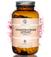 Qidosha Grapefruitkernextrakt in brauner Glasflasche, 180 vegane Kapseln, 98% Naringin, Premium, laborgeprüft, ohne Füllstoffe. Nachhaltige Verpackung.