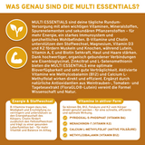 MULTI ESSENTIALS mit Vitaminen, Mineralstoffen, Spurenelementen & sekundären Pflanzenstoffen