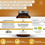 Bio Ashwagandha KSM-66® Extrakt, 180 vegane Kapseln, Premium-Qualität, ohne Füllstoffe, laborgeprüft, Bio-zertifiziert, in Glasflasche, hergestellt in Deutschland.