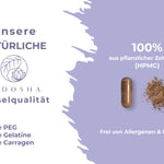 QIDOSHA Coleus Forskohlii Extrakt: Premium Kapseln mit 20% Forskolin, 100% pflanzlich, ohne PEG, Gelatine, Carrageen. Laborgeprüft, frei von Allergenen und Reizstoffen. Nachhaltige Glasverpackung.