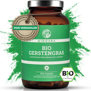 Bio Gerstengras im Glas: Premium, laborgeprüfte Bio-Kapseln aus feinem Gerstengraspulver, vegan, ohne Zusatzstoffe, nachhaltig in Deutschland hergestellt. 360 Kapseln.