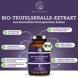 Organic devil's claw extract capsules with raw material from South Africa