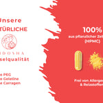Coenzym Q10 liposomal mit PureWay™ Q10: Premium-Kapseln aus pflanzlicher Zellulose, frei von Allergenen, ohne Gelatine, PEG, Carrageen. Hohe Bioverfügbarkeit, laborgeprüfte Qualität, True Clean Label.